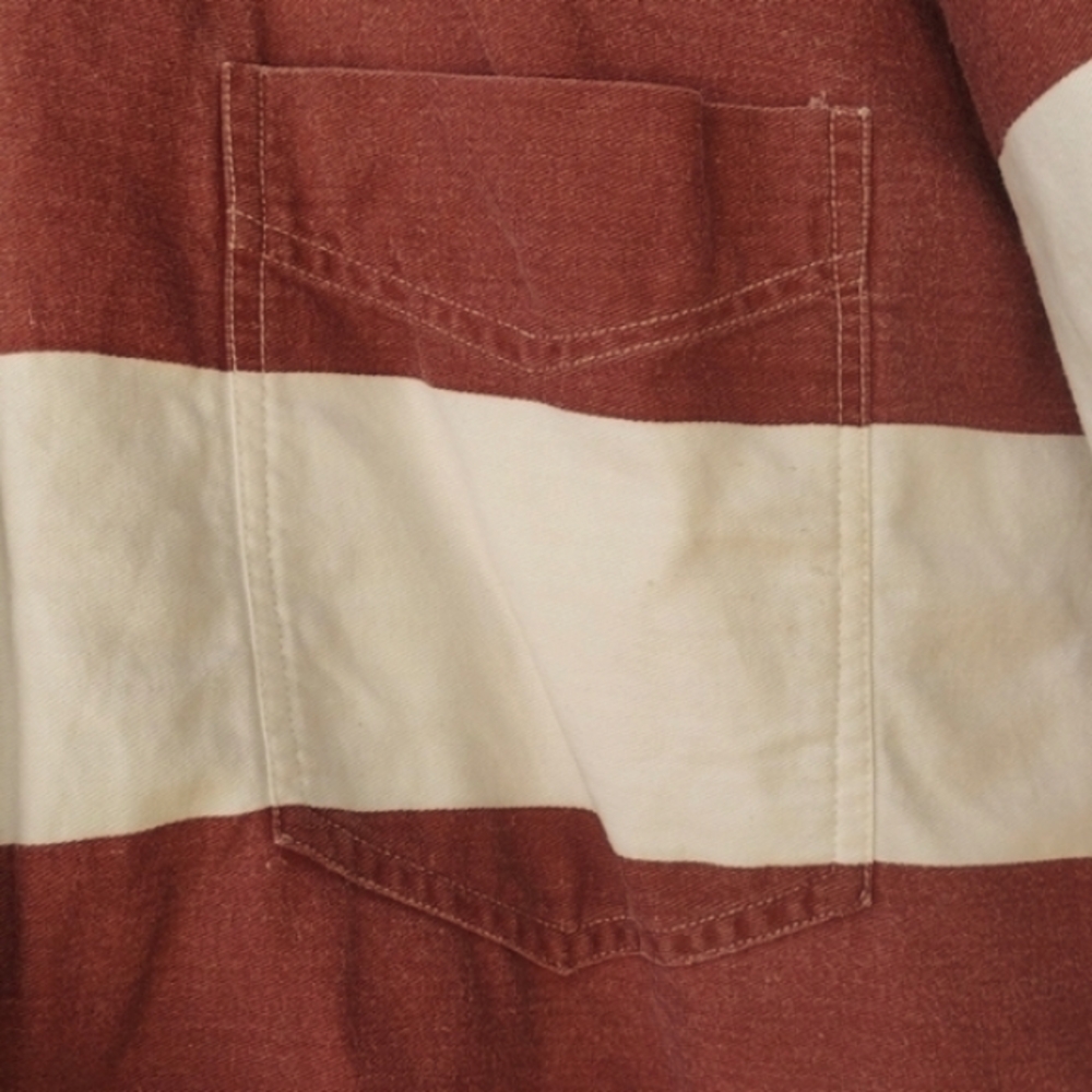 Worn Quizz Jeans Patriotic Stars and Stripes Button-up Cotton Shacket Women's 24 - Picture 4 of 11